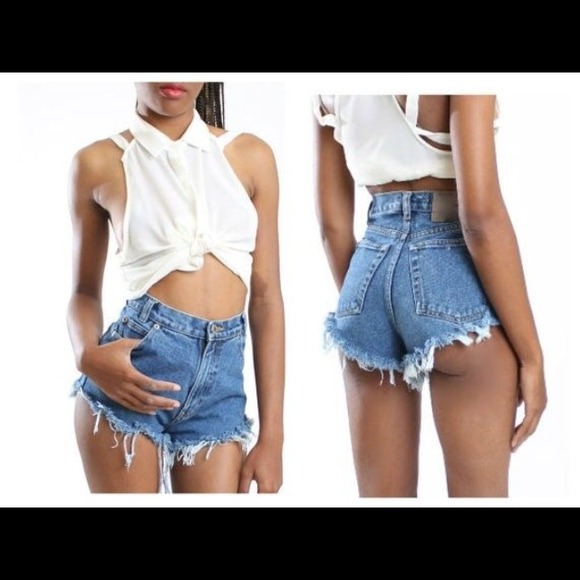 SOLD Destroyed Dirty Ripped Distress High Waist - Picture 1 of 2