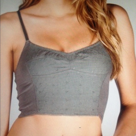 WHITE Pacsun Eyelet Bralette/Crop Top/Bustier