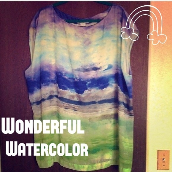 Liz Claiborne Tops - Watercolor blouse