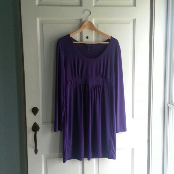 Purple dress.
