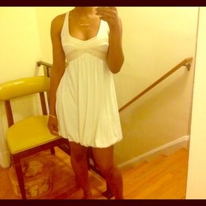 Brand New White Bebe Dress! Summer staple!