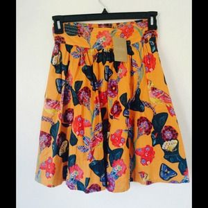 Anthropologie floral spring full skirt