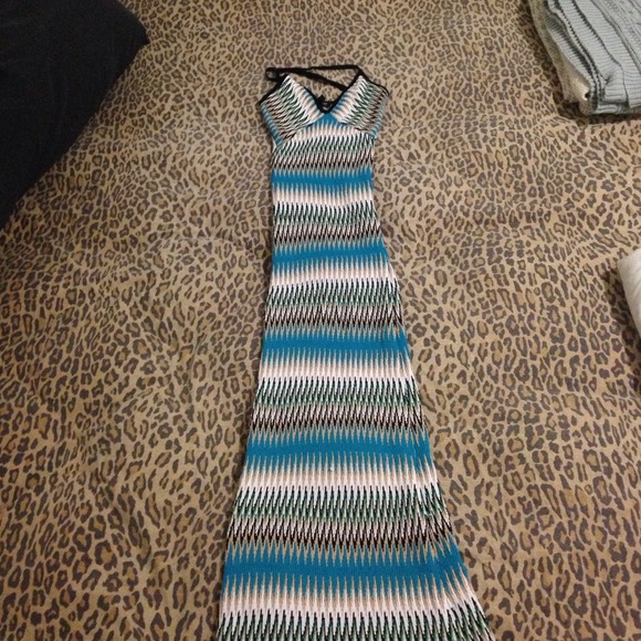 Bebe zig zag knit maxi dress