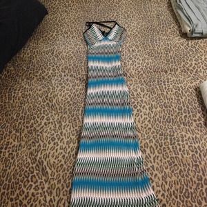 Bebe zig zag knit maxi dress
