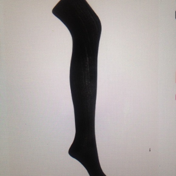 Forever 21 Basic Black Knee High Socks