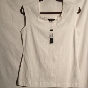 Nic & Zoe NWT White knit cotton tank