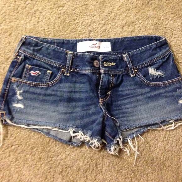 Cut off denim hollister shorts