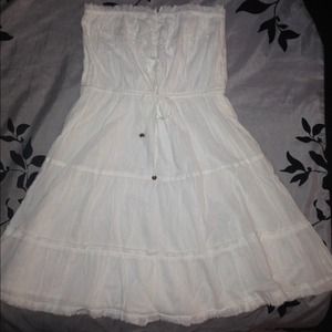 Oneill white floral embroidery tube dress