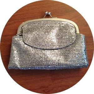 Silver/Gold glitter clutch and wallet