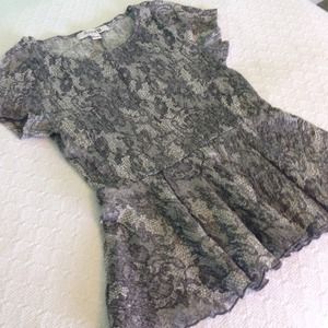 Gray Peplum Top ❤️