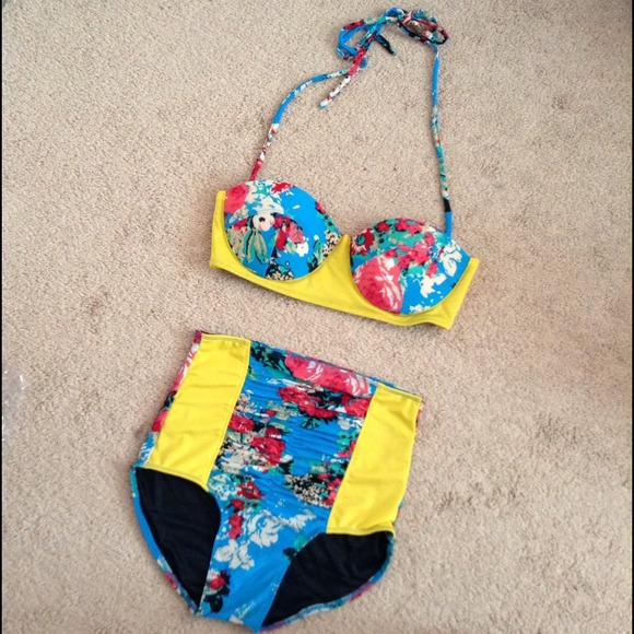 High waisted /bralette swimsuit