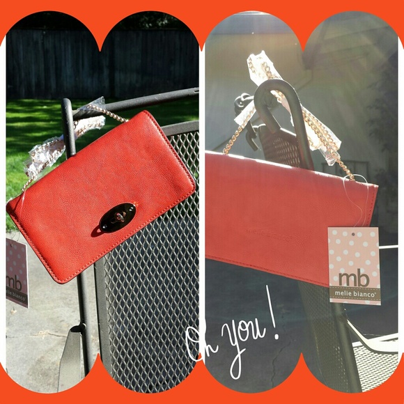 ☆HP☆ Gwyneth Foldover Clutch Orange - Picture 3 of 4