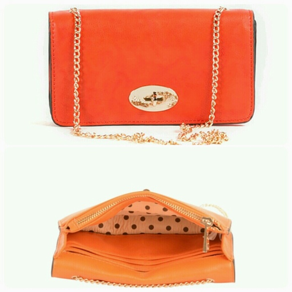 ☆HP☆ Gwyneth Foldover Clutch Orange - Picture 2 of 4