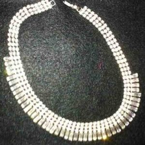 Art Deco Rhinestone Necklace / Choker
