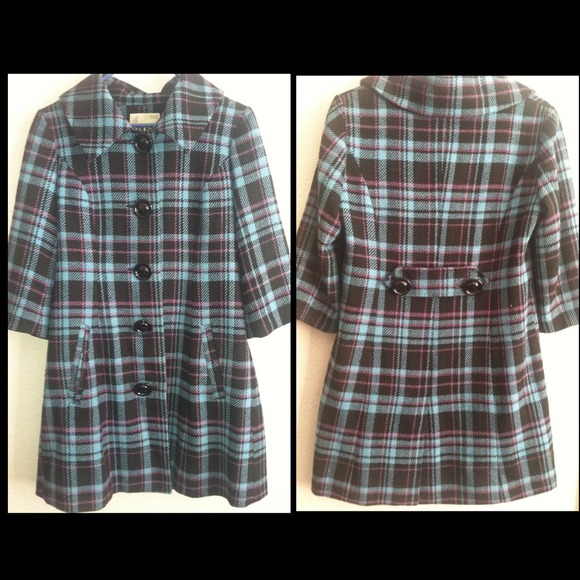 Kensie girl plaid coat