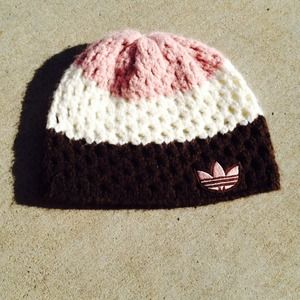 Adidas striped knit hat