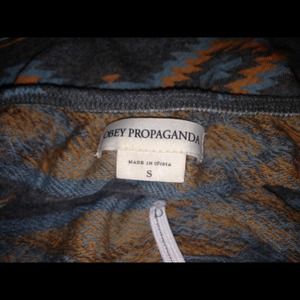 Obey Propaganda grey Aztec Print tube top