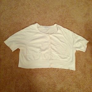 White button up cardigan size 3x