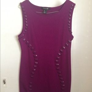 Purple bodycon dress