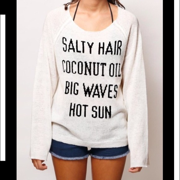 Salty hair wildfox white label top