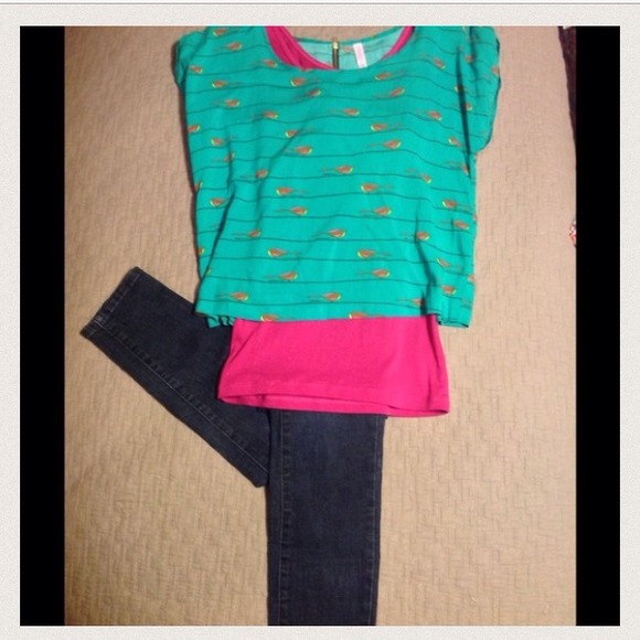 Aqua Bird Short Shirt - Picture 3 of 3