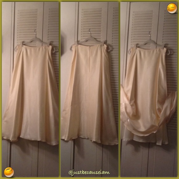 Gold Scott McClintock Formal Evening Maxi Skirt