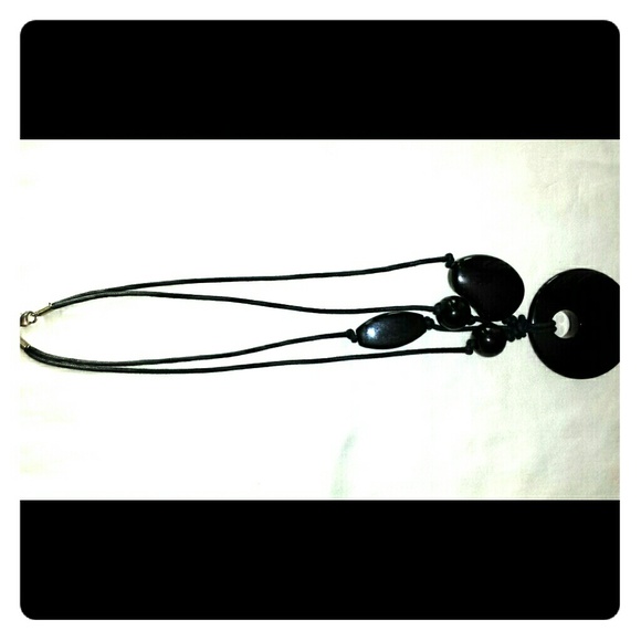 Necklace - Black Wood
