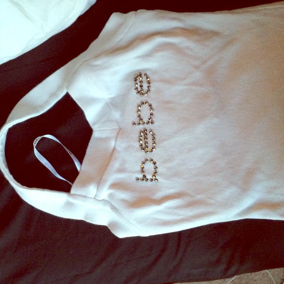 White bebe halter top