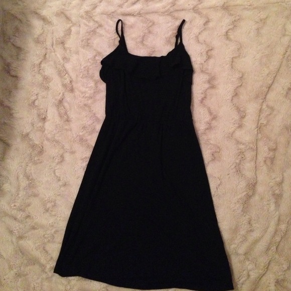 Black spaghetti strap dress