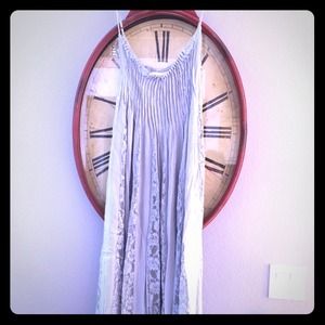 Free People powder blue lace maxi