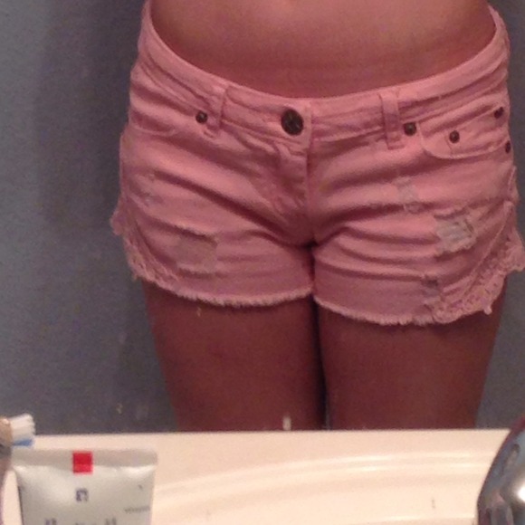 Pink shorty shorts from Forever 21.