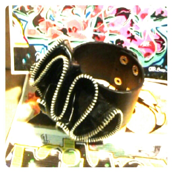 Faux leather corsage