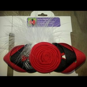 Gorgeous Red and Black Hair Bow