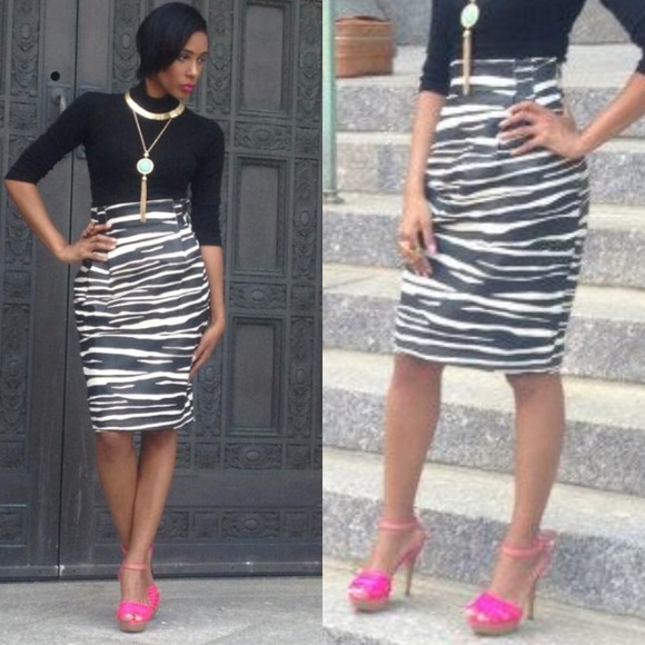 Black & White Leather Skirt!