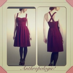 anthropologie halter dress, lined, size 6