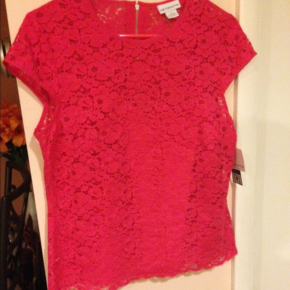 NWT Pink Lace Tee