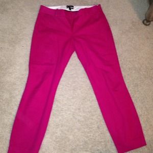 J. Crew Hot Pink Minnie stretch pants