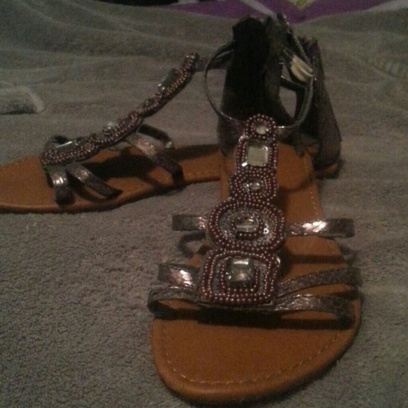 Beaded gladiator sandals