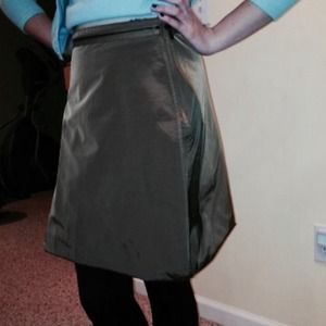 Long skirt zips up to short skirt