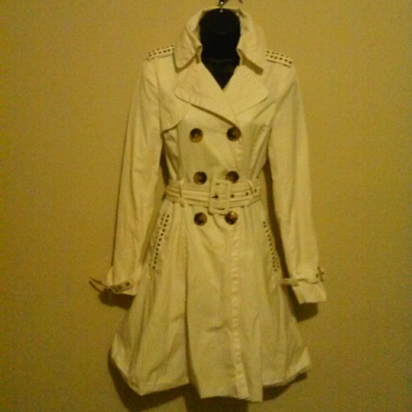 Miss sixty Ivory coat jacket studded size small