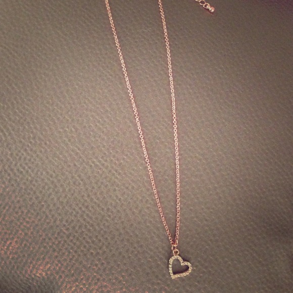 *New* Rose Colored Heart Necklace