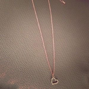 *New* Rose Colored Heart Necklace