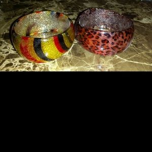 2 2 glitter tone bangles