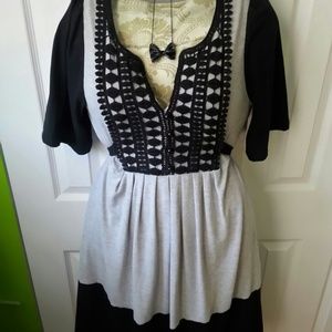 Black and gray dress