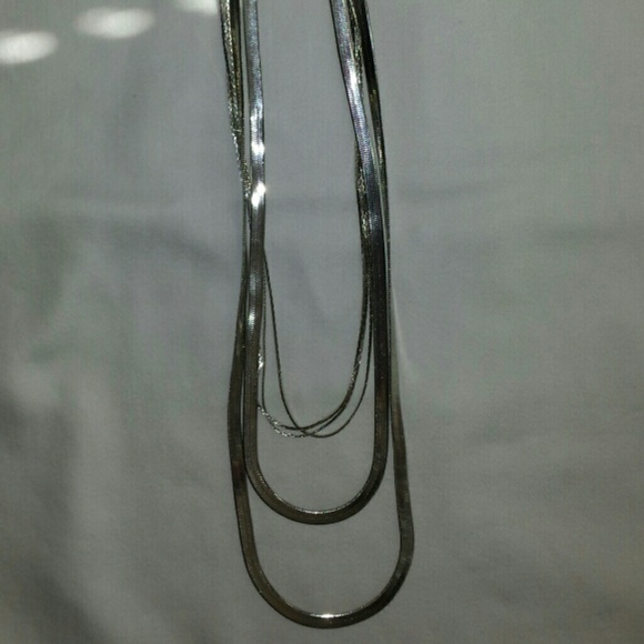 Silver Multi Chain Necklace
