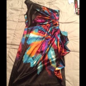 London style one shoulder cocktail dress