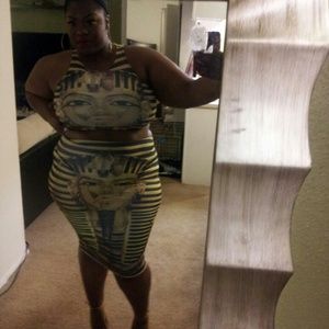 Two piece Egyptian skirt set