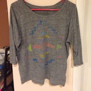 Slouchy Gray Graphic Shirt