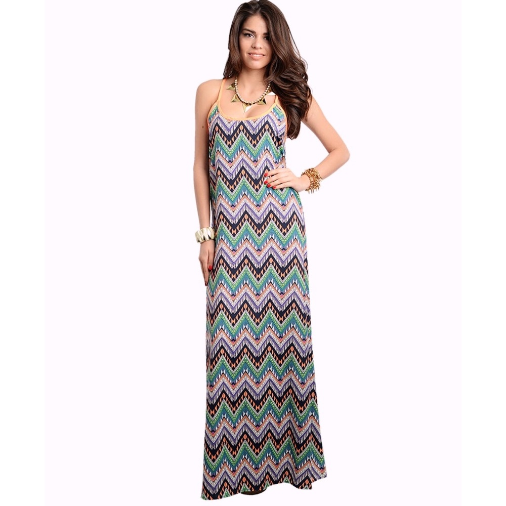 Zigzag Spaghetti Strap Maxi Dress✨ - Picture 3 of 5