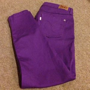 Purple Levi's Cropped Denim Leggings